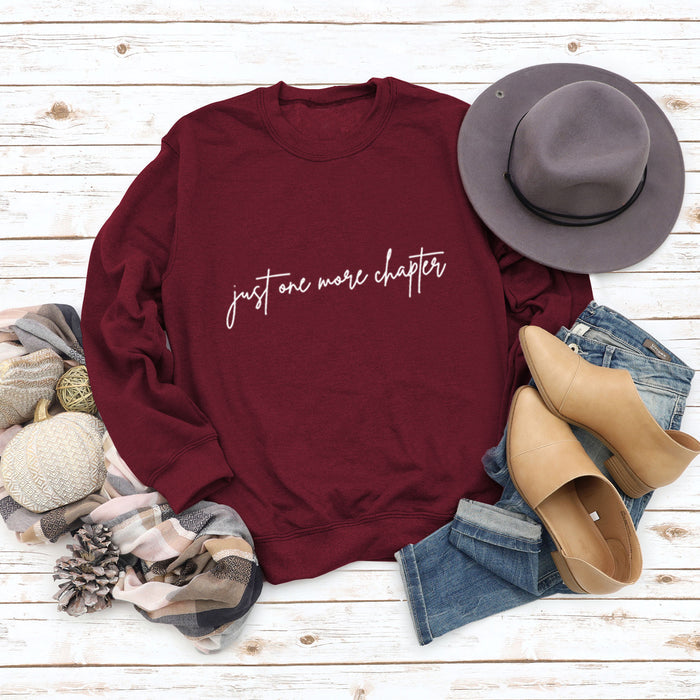 Wine red sweater (white font) / S