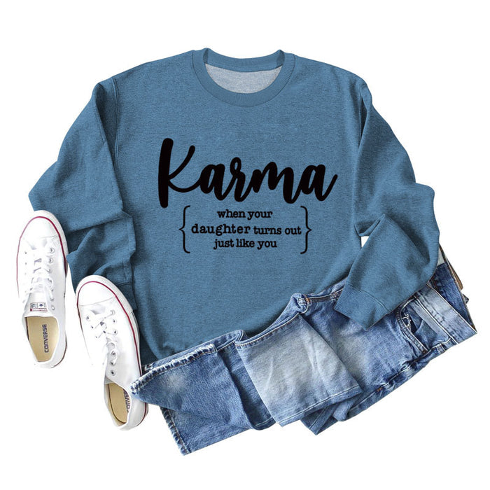 Blue hoodie (black font) / S