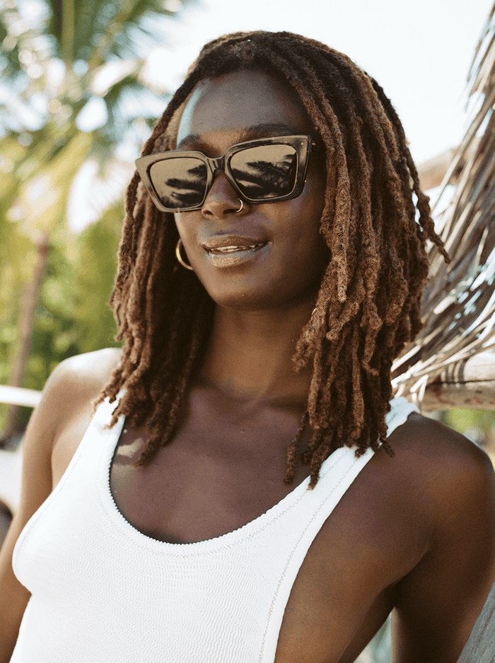 Keera Sunglasses - Coral Tortoise - Dark Smoke