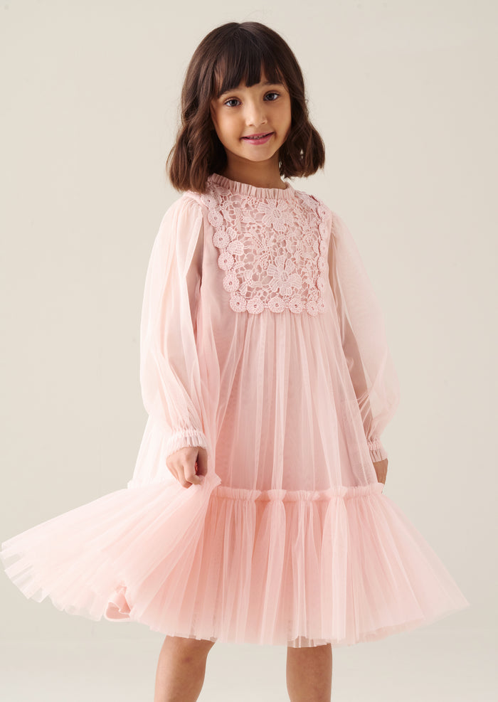 Keria Lace Yoke Boho Dress