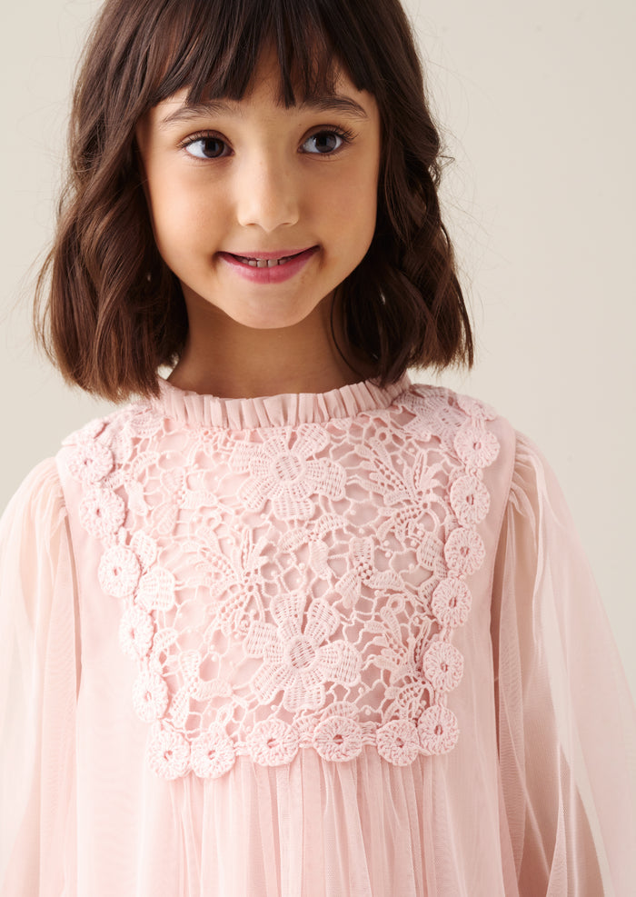 Keria Lace Yoke Boho Dress