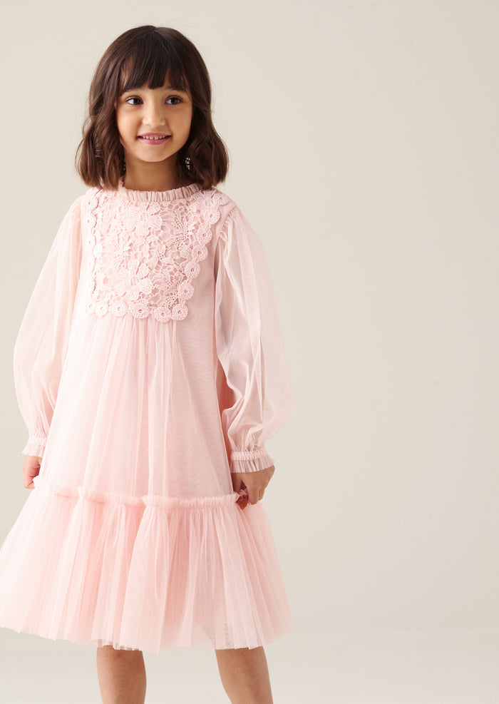 Keria Lace Yoke Boho Dress