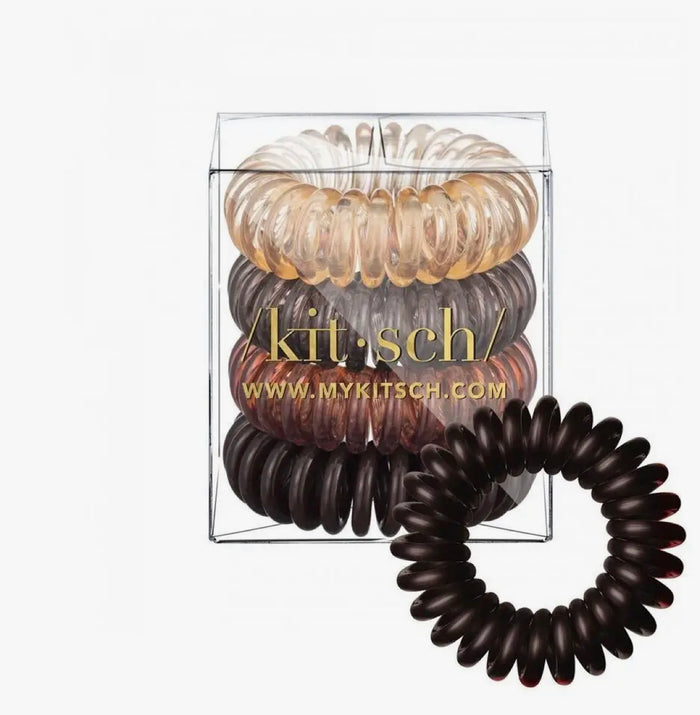 KITSCH 4 PK SPIRAL HAIR TIES