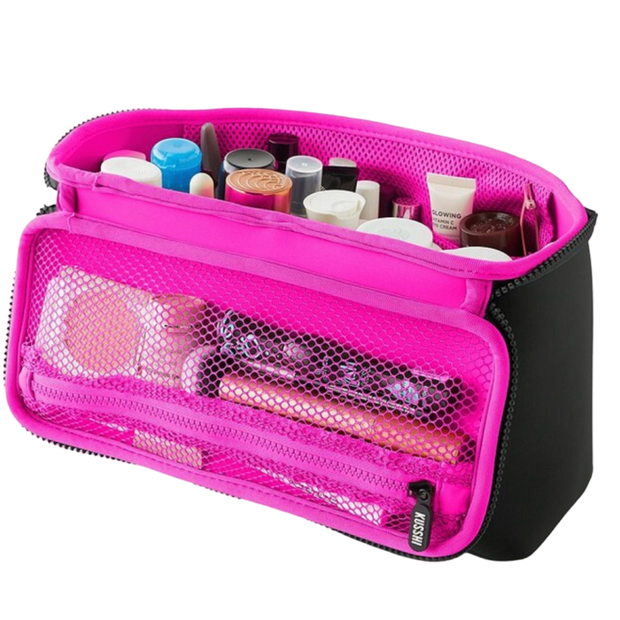 KUSSHI Large Train Case in black neoprene