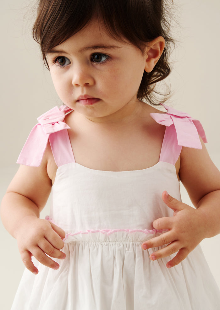 Kyra Ric Rac Trim Frill Dress & Bloomer