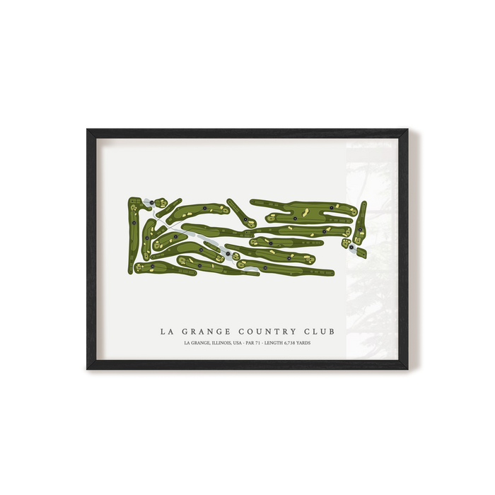 La Grange Country Club | Golf Course Print | Black Frame
