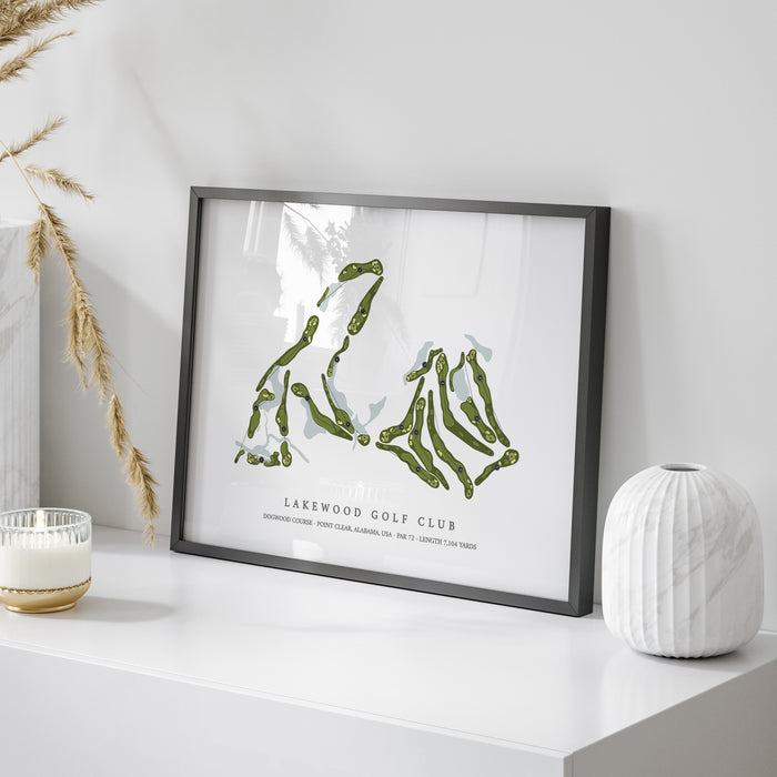 Lakewood Golf Club - Dogwood Course | Golf Course Print | On Table