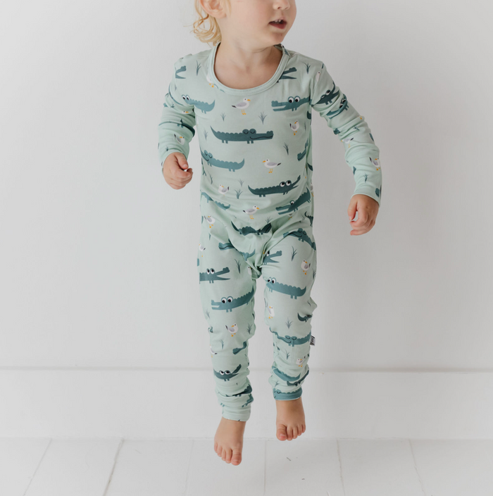 Later Gator Day to Night Romper Luxe Edition | Cotton Bamboo Blend