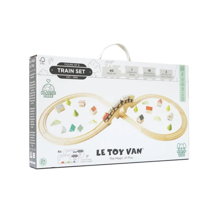 Le Toy Van Figure of 8 Train Set - 40 Pieces