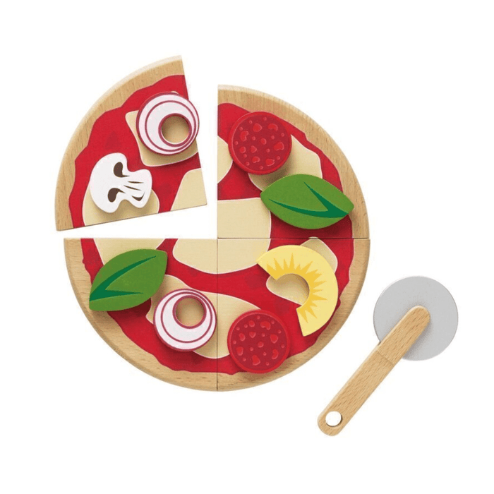 Le Toy Van Pizza & Toppings with Slice Cutter