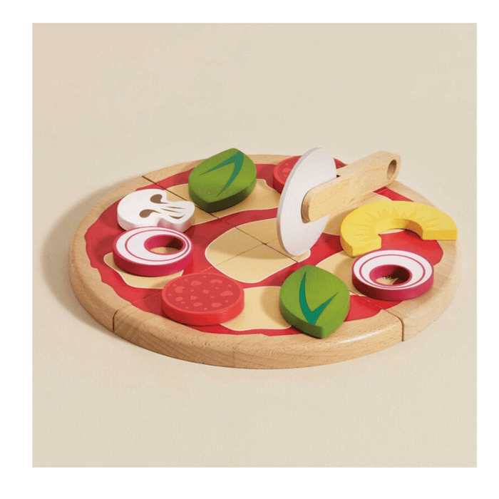 Le Toy Van Pizza & Toppings with Slice Cutter