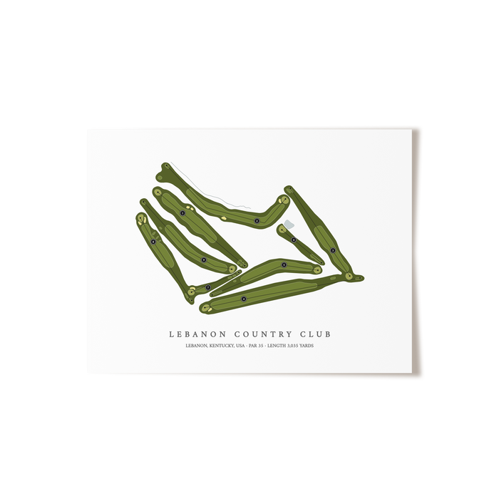 Lebanon Country Club | Golf Course Print | Unframed
