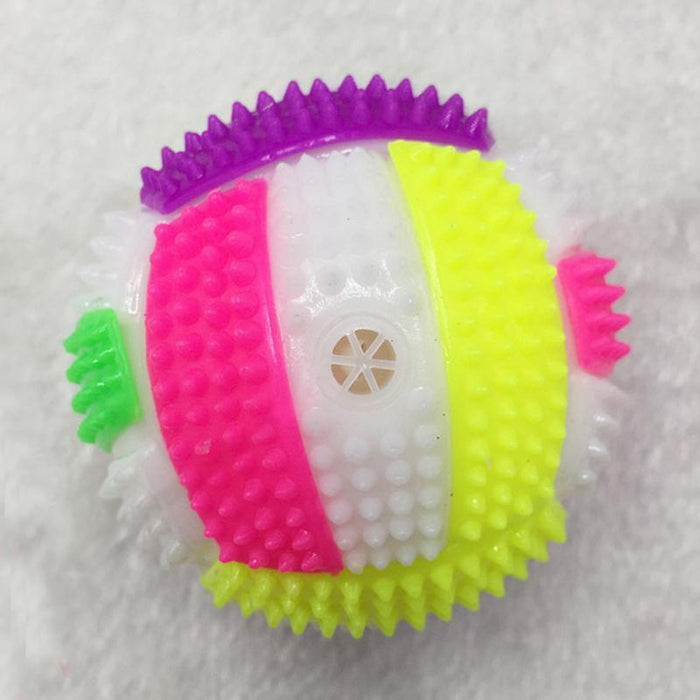 LED Color Changing Dog Squeak Ball Toys Pet Clever