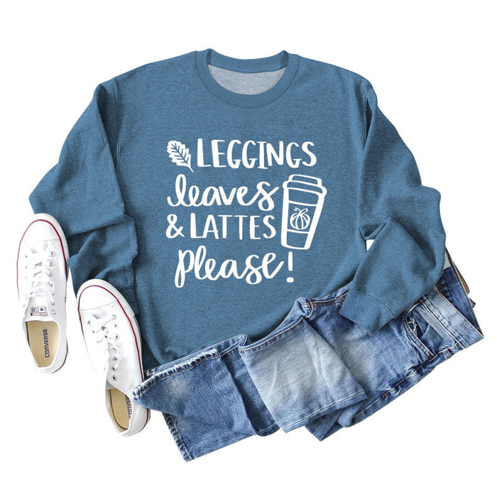 Blue sweater (white font) / S