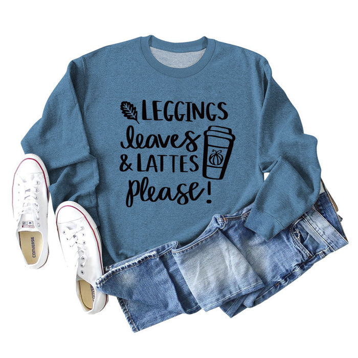 Blue sweater (black font) / S