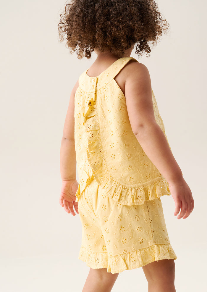 Leona Broderie Frill Top & Short Set
