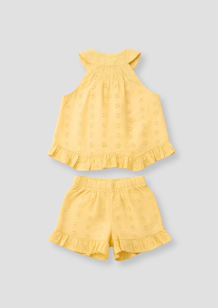 Leona Broderie Frill Top & Short Set