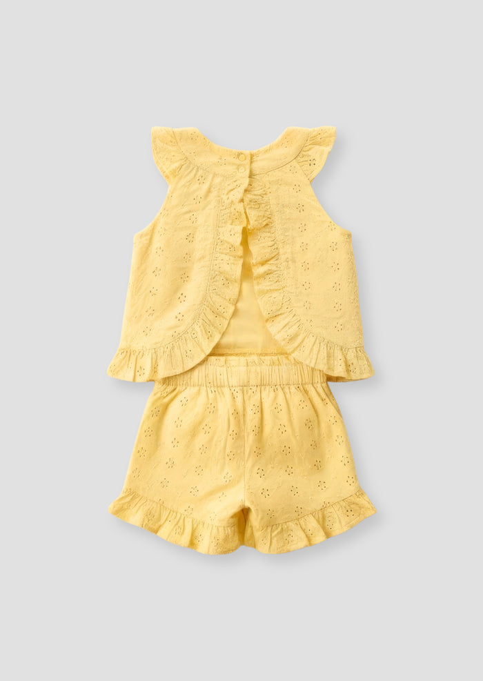 Leona Broderie Frill Top & Short Set