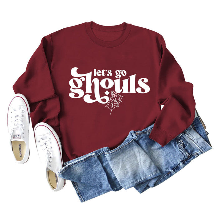 Red wine sweater (white font) / S
