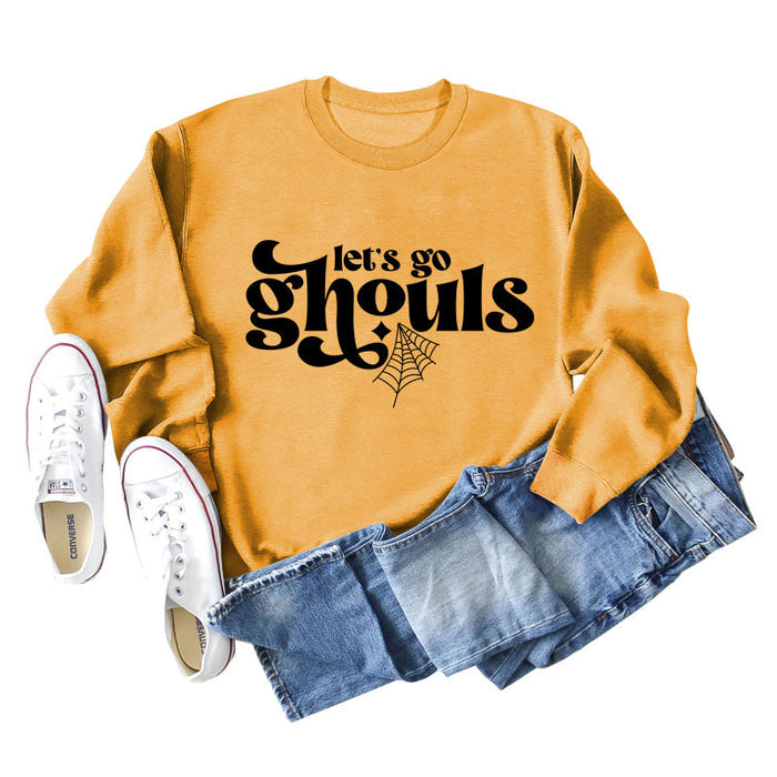 Yellow sweater (black font) / S