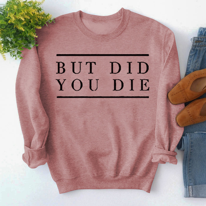 Rose gold sweater (black font) / S