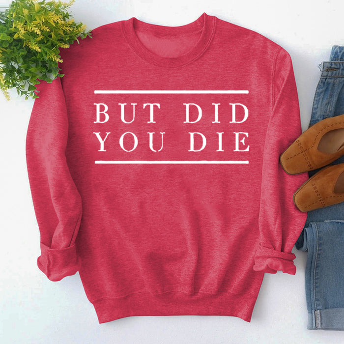 Red sweater (white font) / S