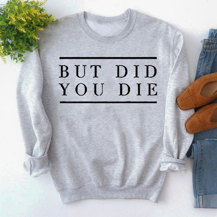 Grey sweater (black font) / S