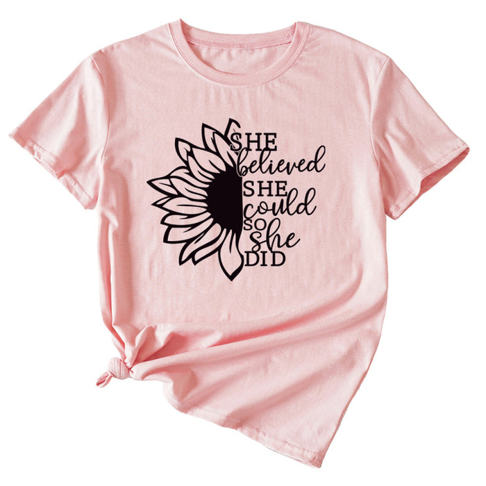 Pink (black font) / S