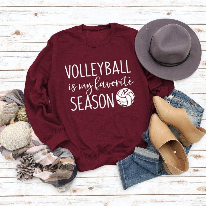 Wine red sweater (white font) / S