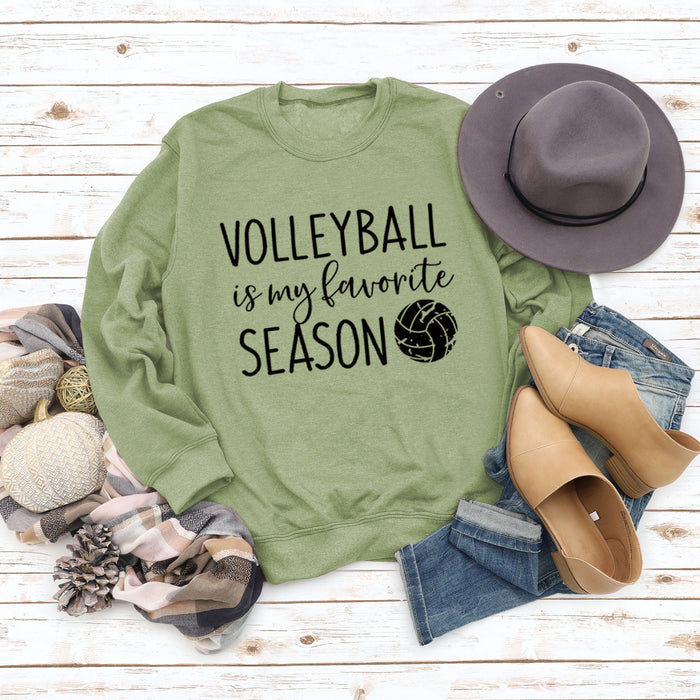 Olive green sweater (black font) / S