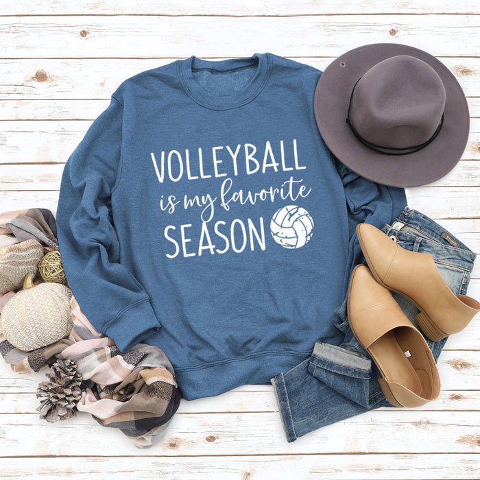 Blue sweater (white font) / S