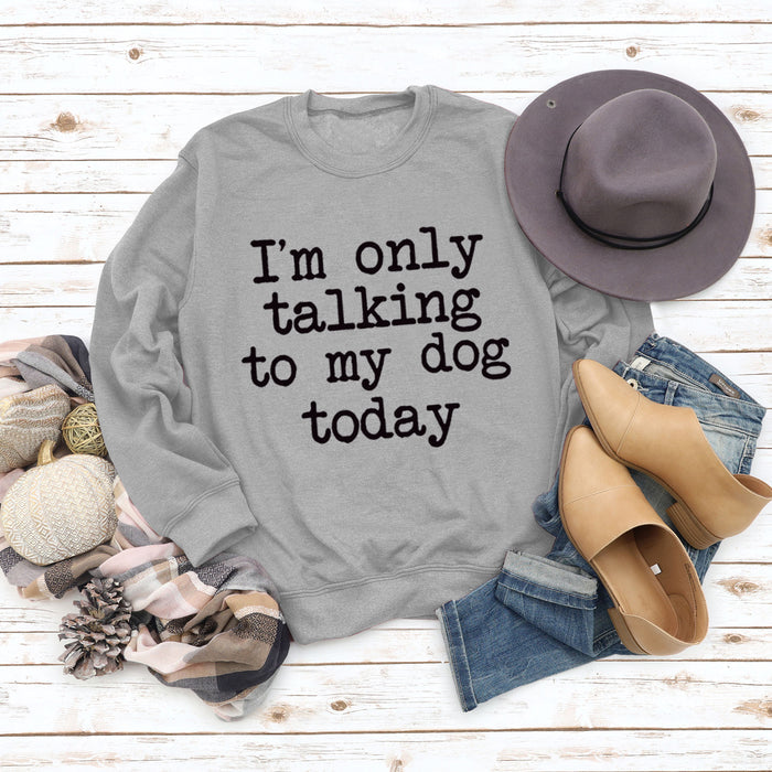 Gray sweater (black font) / S