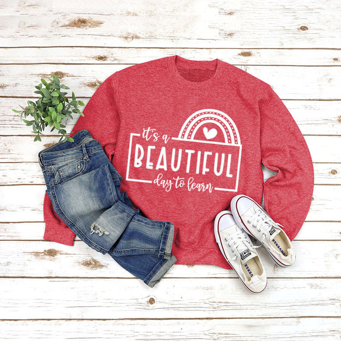 Red sweater (white font) / S