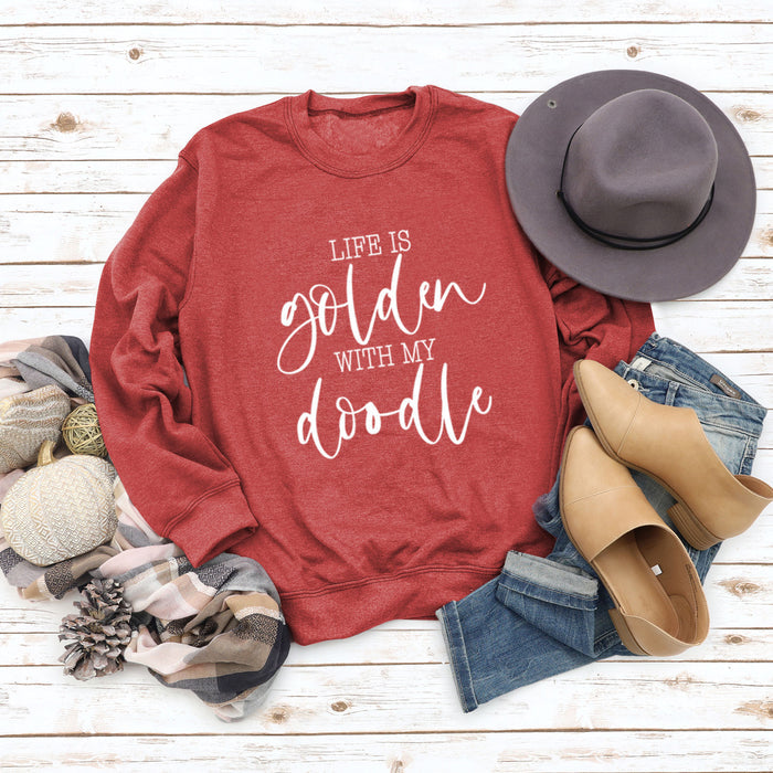 Red sweater (white font) / S