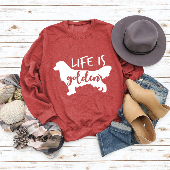 Red sweater (white font) / S