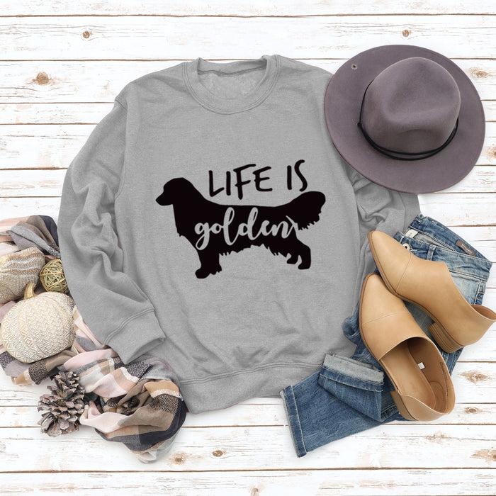 Grey sweater (black font) / S