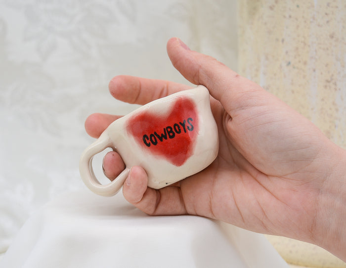 Lil Tiny Baby I <3 Cowboys Espresso Cup #2
