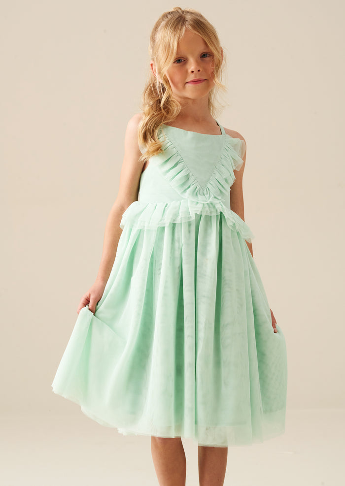 Liliah Mesh Frill Dress