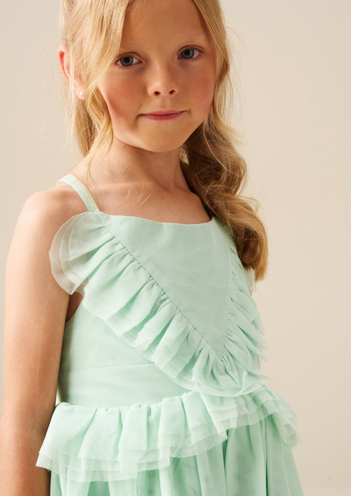 Liliah Mesh Frill Dress