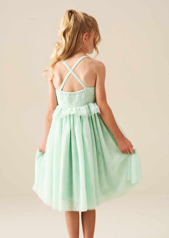 Liliah Mesh Frill Dress