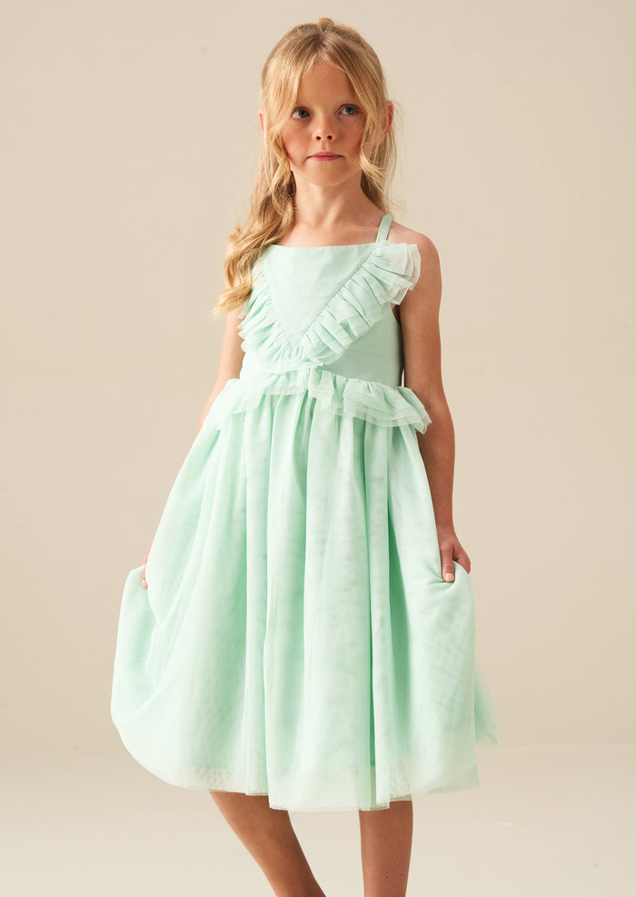 Liliah Mesh Frill Dress