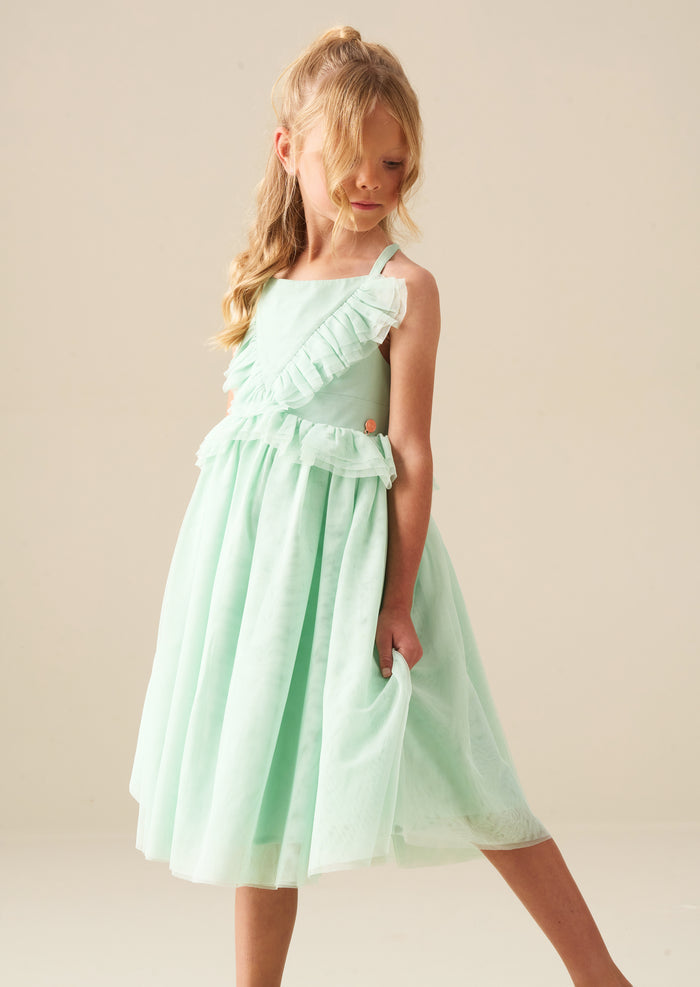 Liliah Mesh Frill Dress