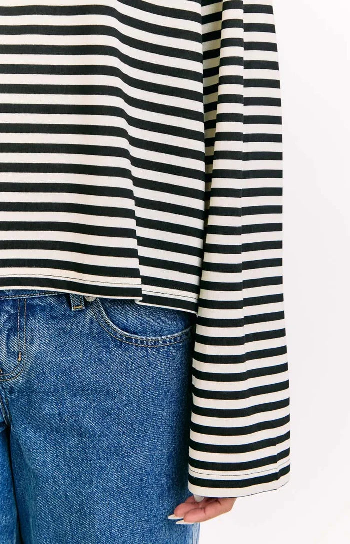 Lioness Bloom Onyx Stripe Long Sleeve Top