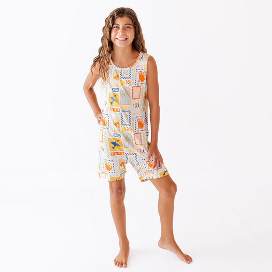 Little Rio Kid's Sleeveless Shorty Romper Luxe Edition | Cotton Bamboo Blend
