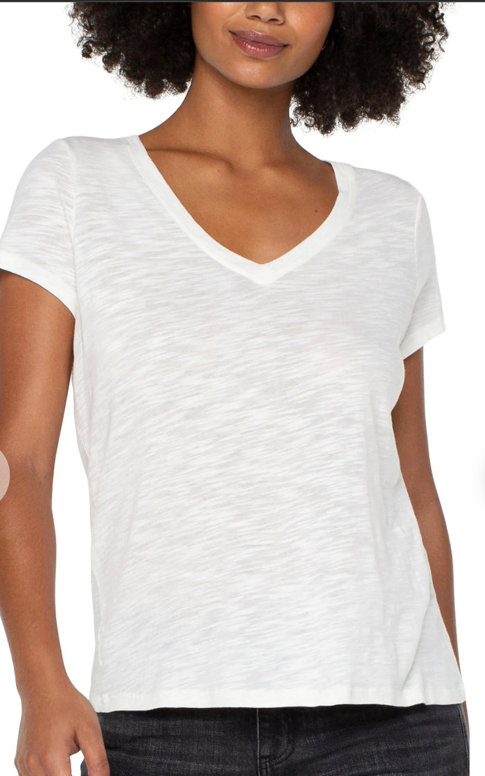 LIVERPOOL *V NECK SLIM FIT SLUB TEE