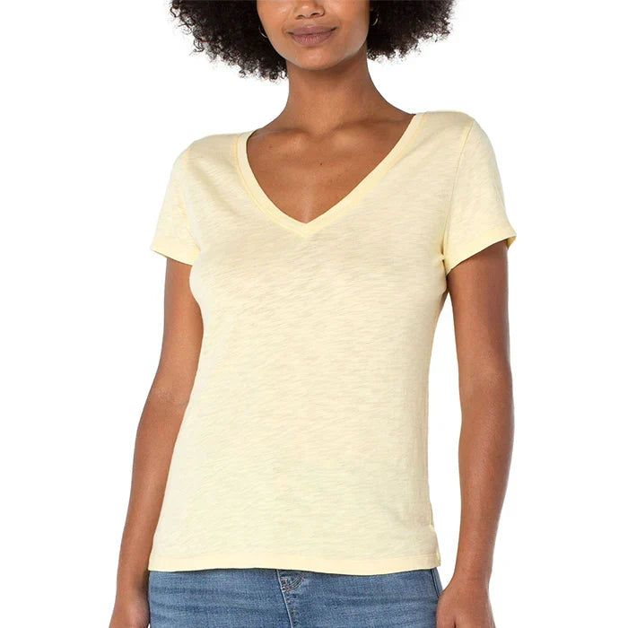 LIVERPOOL *V NECK SLIM FIT SLUB TEE