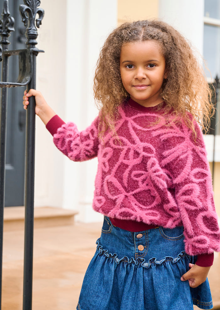 Livia Pink Bow Jumper