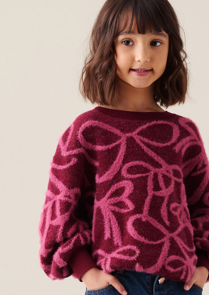 Livia Pink Bow Jumper