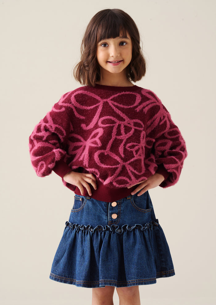 Livia Pink Bow Jumper