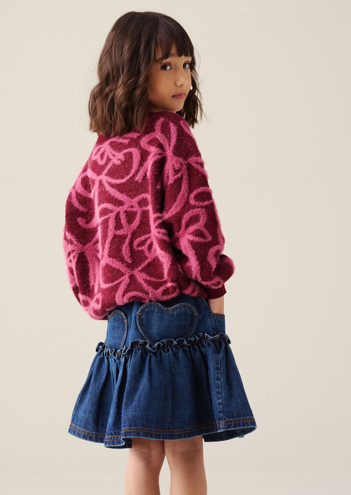 Livia Pink Bow Jumper